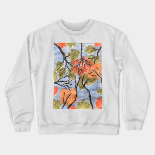 Looking Up Through the Trees Crewneck Sweatshirt by LuvbuzzArt